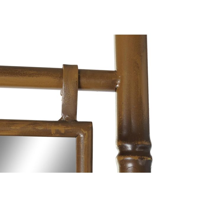 DKD Home Decor Toallero Balines Mostaza Metal y Espejo Escalera 55 x 3 x 190 cm 2