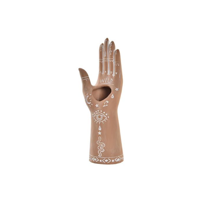 DKD Home Decor Jarrón Moderno Terracota Cerámica Hecho a Mano. Decoración Hogar, 30 cm Alto, 8.5 cm Largo, 10 cm Ancho