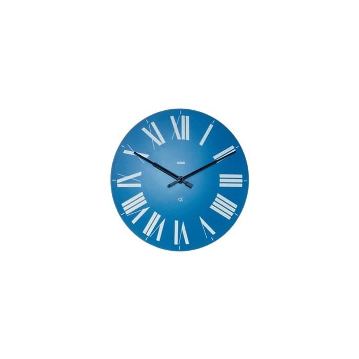 Reloj de pared Alessi 12 AZ FIRENZE en ABS azul, diseño Achille Castiglioni, números romanos - Modelo 12 AZ FIRENZE Reloj de pared Alessi 12 AZ FIRENZE en ABS azul, diseño Achille Castiglioni, números romanos - Modelo 12 AZ FIRENZE