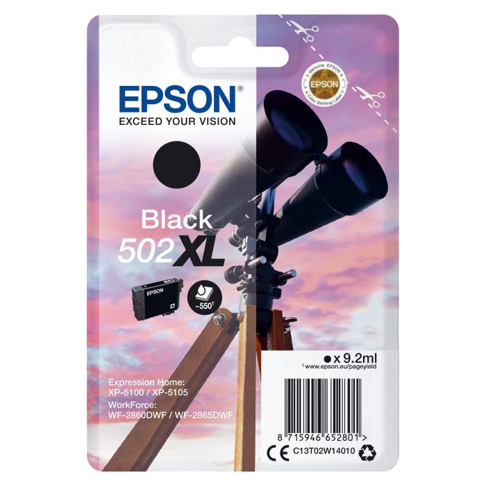 Epson Tinta Negro Xp-5100, 5105 - Wf2860Dwf,2865Dwf - Nº 502XL 0 Epson Tinta Negro Xp-5100, 5105 - Wf2860Dwf,2865Dwf - Nº 502XL 0