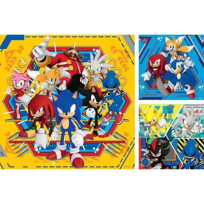 Puzzle 3X49 Piezas Sonic 12001133 Ravensburger 1