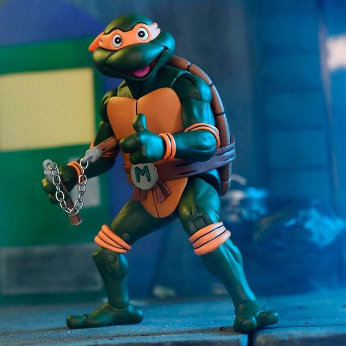 Figura Ultimate Michelangelo VHS Cartoon Tortugas Ninja 18cm 4 Figura Ultimate Michelangelo VHS Cartoon Tortugas Ninja 18cm 4