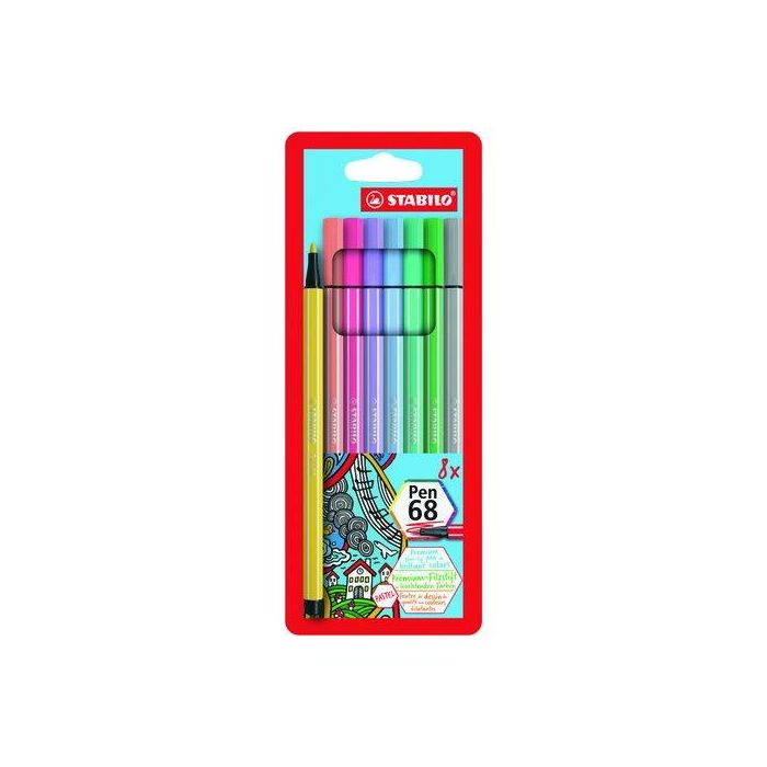 Stabilo Rotuladores Pen 68 C-Surtidos Pastel Estuche 8 Unidades