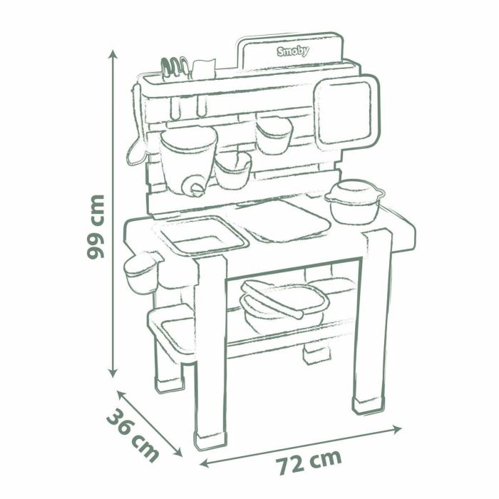 Smoby SMO840208 Cocina de Barro Mud Kitchen Life con Temática de Hogar 5 Smoby SMO840208 Cocina de Barro Mud Kitchen Life con Temática de Hogar 5