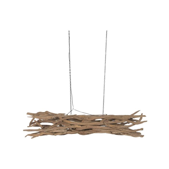 Lámpara de Techo Home ESPRIT Negro Natural Madera Hierro madera de teca 50 W 7 Lámpara de Techo Home ESPRIT Negro Natural Madera Hierro madera de teca 50 W 7