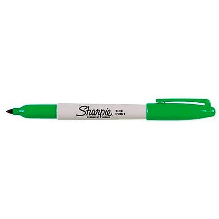 Rotulador permanente Sharpie Fine Point Verde (12 Unidades) 1