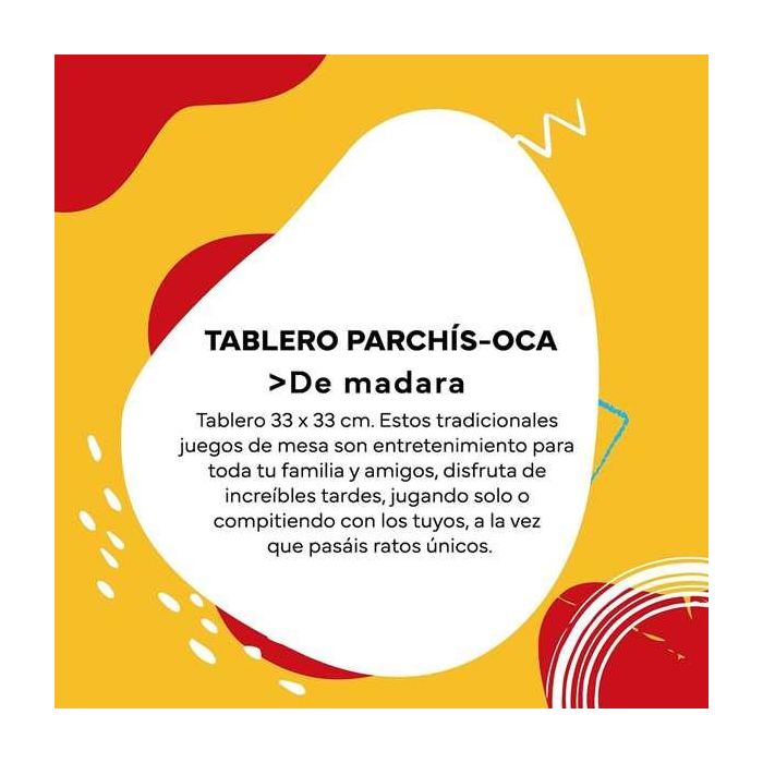 Tablero parchis - oca madera 33x33 cm 2 Tablero parchis - oca madera 33x33 cm 2
