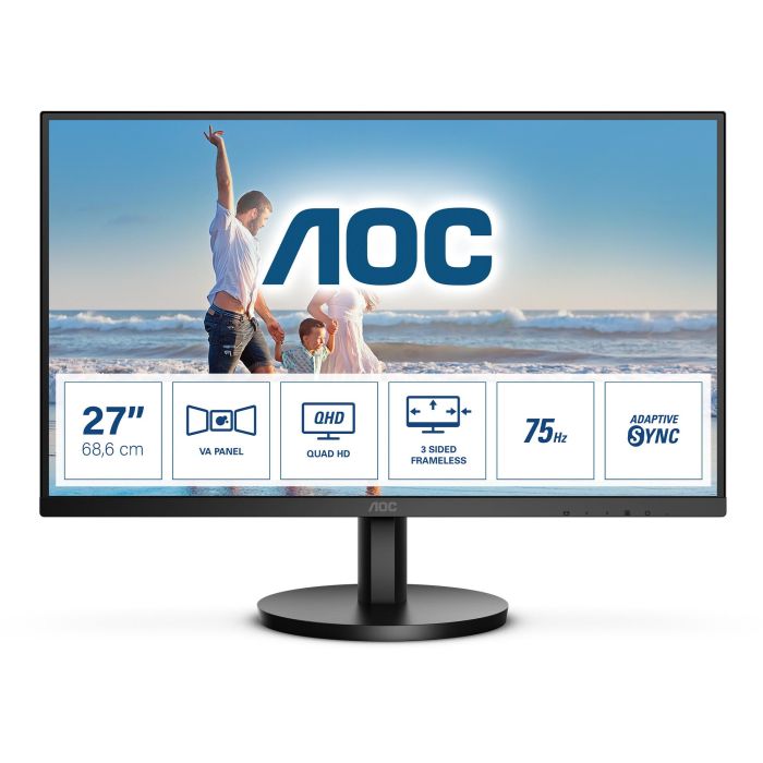Monitor Profesional AOC Q27B3MA 27" QHD VA 75Hz Multimedia Negro 0 Monitor Profesional AOC Q27B3MA 27" QHD VA 75Hz Multimedia Negro 0