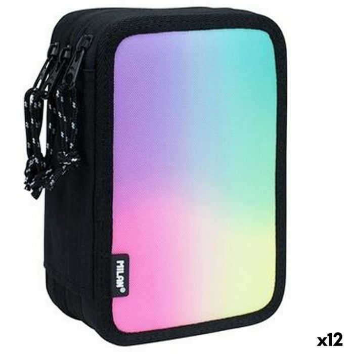 Plumier Triple Milan Sunset Negro 19,5 x 13 x 7,5 cm (12 Unidades) 0 Plumier Triple Milan Sunset Negro 19,5 x 13 x 7,5 cm (12 Unidades) 0