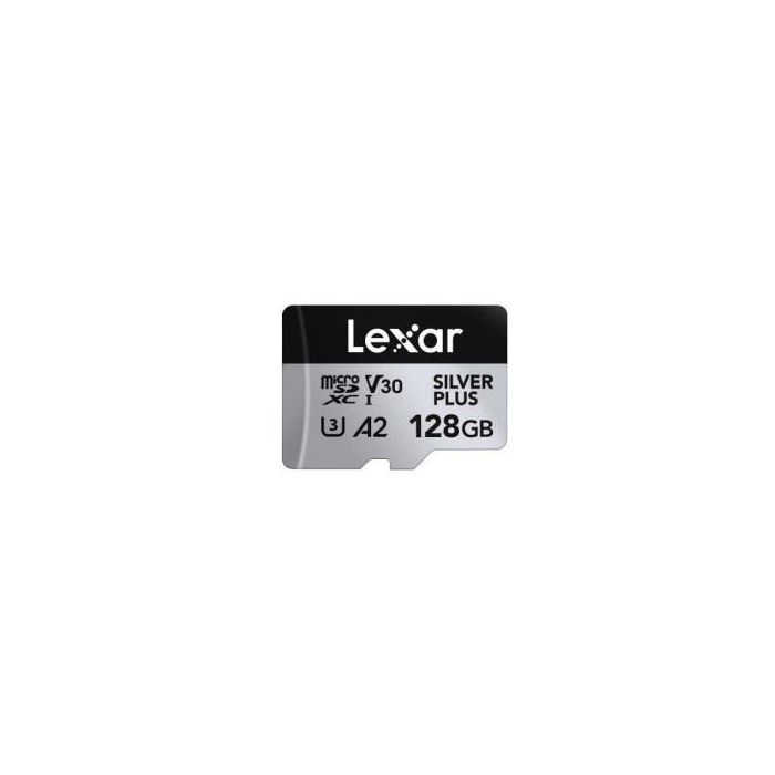 Lexar Tarjeta MicroSDXC Silver Plus 128GB UHS-I U3 V30 A2 hasta 205MB/s Lectura con Adaptador LMSSIPL128G-BNANG 0 Lexar Tarjeta MicroSDXC Silver Plus 128GB UHS-I U3 V30 A2 hasta 205MB/s Lectura con Adaptador LMSSIPL128G-BNANG 0