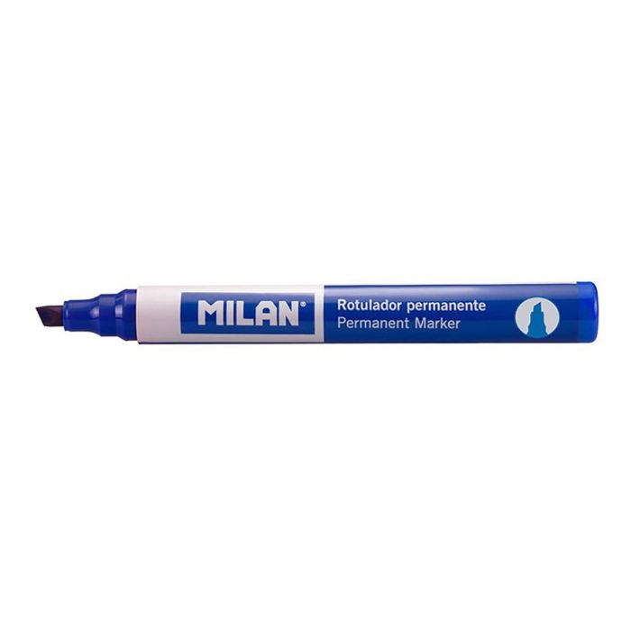 Milán Rotuladores permanentes punta biselada azul marino, caja de 12 unidades, punta 1-4mm 0 Milán Rotuladores permanentes punta biselada azul marino, caja de 12 unidades, punta 1-4mm 0