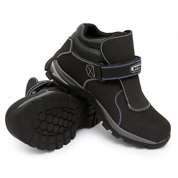 ACESS Bota Soldador Serraje S3 Velcro Puntera Y Plantilla No Metalica Talla 39-47 T/Calzado Numero 44