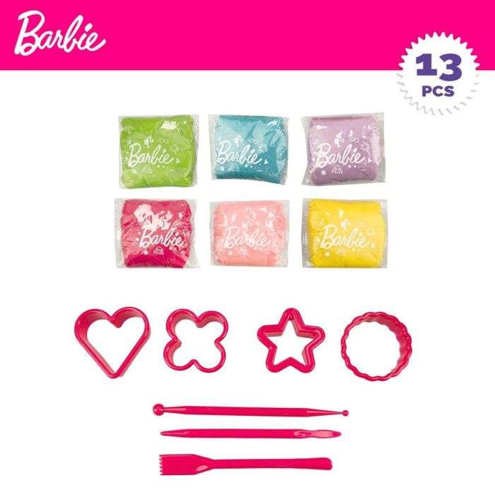 Juego Creativo de Plastilina Barbie Fashion Mochila 14 Piezas 600 g 1