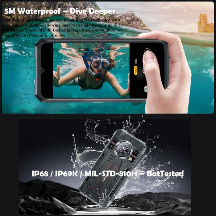 Cubot King Kong 11 Smartphone 5G Todoterreno IP68/IP69K MIL-STD-810H 6.72" FHD+ 120Hz 108MP 10200mAh 1