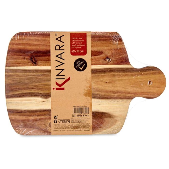 Tabla Cortar Madera Con Borde Negro 40Cm Kinvara (12 Unidades) 2 Tabla Cortar Madera Con Borde Negro 40Cm Kinvara (12 Unidades) 2