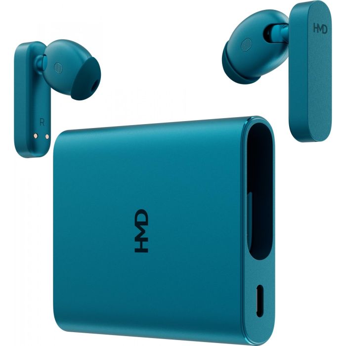 HMD Amped Buds, auriculares inalámbricos, color cyan 1