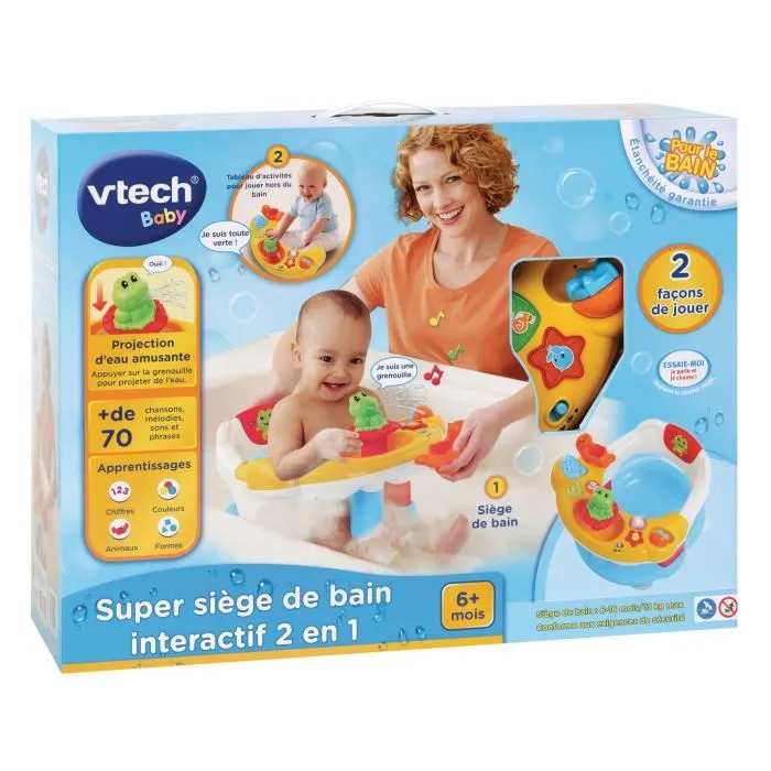 Vtech Baby Asiento de Baño Interactivo Super 2 en 1 - Juguete de Baño para Bebé con Proyección de Agua 4