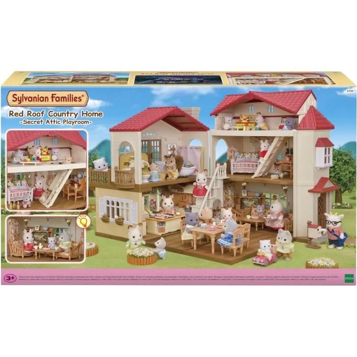 Sylvanian Families SYL5054131057087 La Gran Casa Iluminada y Su Habitación Secreta Figuras en Miniatura