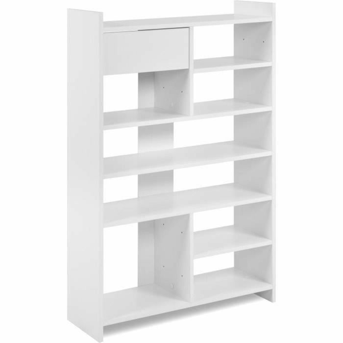 003773MACMUNSTER Zapatero MÜNSTER Blanco, capacidad 12 pares de zapatos, 71,5 x 25 x 109 cm 003773MACMUNSTER Zapatero MÜNSTER Blanco, capacidad 12 pares de zapatos, 71,5 x 25 x 109 cm