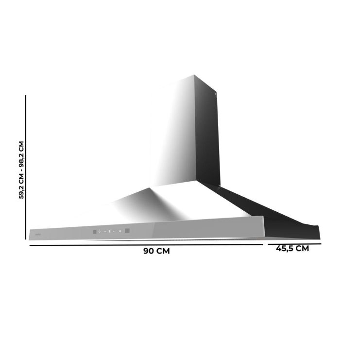 Campana Convencional Cecotec Flux PT 904400 Acero 2 Campana Convencional Cecotec Flux PT 904400 Acero 2