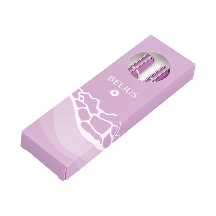 Belius Endless Summer Juego Bolígrafo y Roller Aluminio Morado y Plateado Tinta Azul Caja Diseño 4