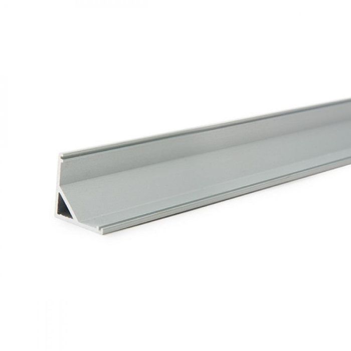 Perfíl Aluminio para Tira LED Instalación Esquinas - Difusor Opal x 2M 1