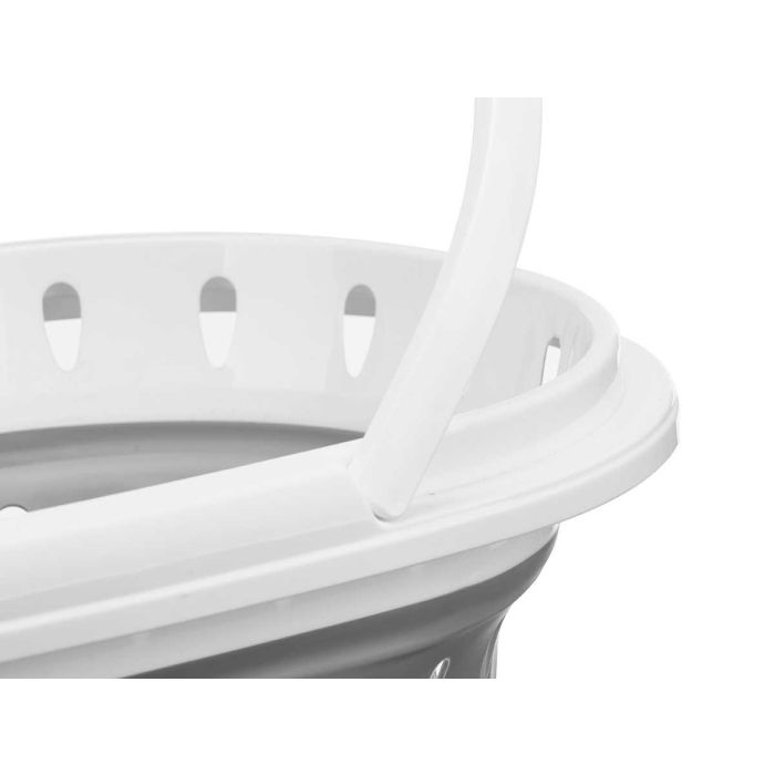 Cesto Oval Plegable con Asas - Arte Regal, 38x8x1.1 cm, Blanco/Gris, Plástico (PP/TPR) (6 Unidades) 3 Cesto Oval Plegable con Asas - Arte Regal, 38x8x1.1 cm, Blanco/Gris, Plástico (PP/TPR) (6 Unidades) 3