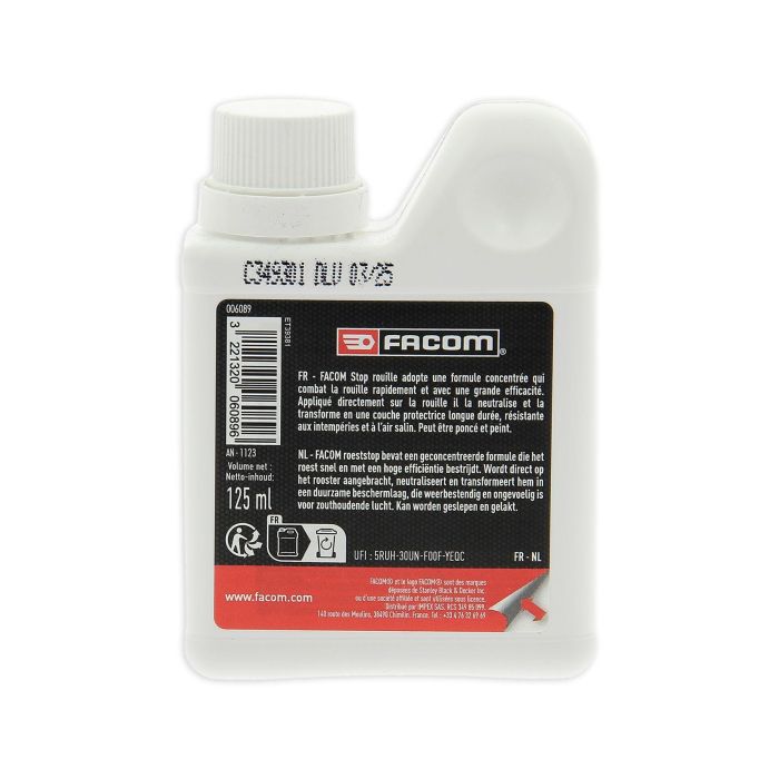 Facom Detener el óxido, fórmula concentrada que neutraliza y transforma en capa protectora duradera y resistente al mal tiempo 125 ml 3