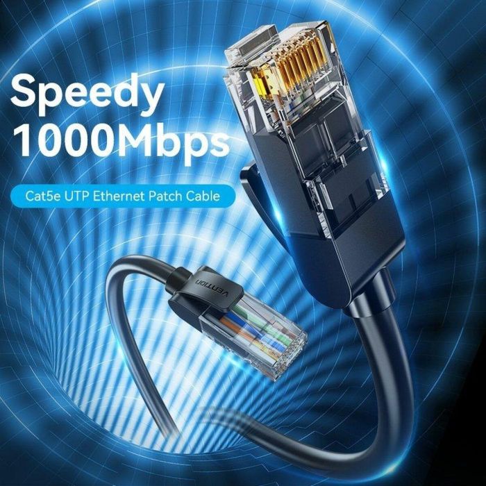 Cable de Red Rígido UTP Categoría 5e Vention IABBQ Negro 20 m 1