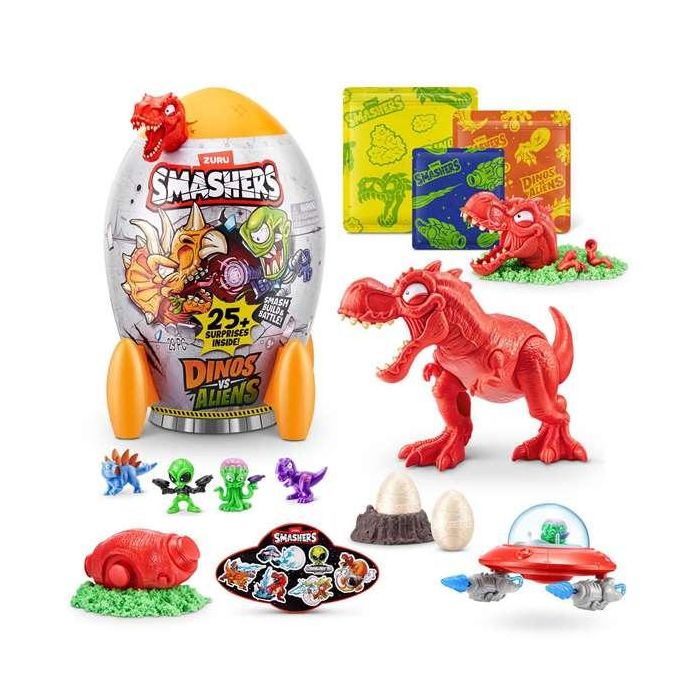 Zuru Huevo Dinosaurios vs Aliens Smashers, Construye y Lucha, Incluye 20 Sorpresas - Modelos Surtidos