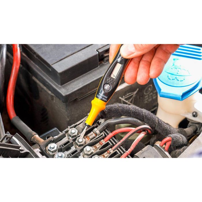 Pancontrol Destornillador/Probador de Voltaje 1 Polo 2000 Tensión Unipolar CC/CA 12-220V Pantalla LCD 1 Pancontrol Destornillador/Probador de Voltaje 1 Polo 2000 Tensión Unipolar CC/CA 12-220V Pantalla LCD 1