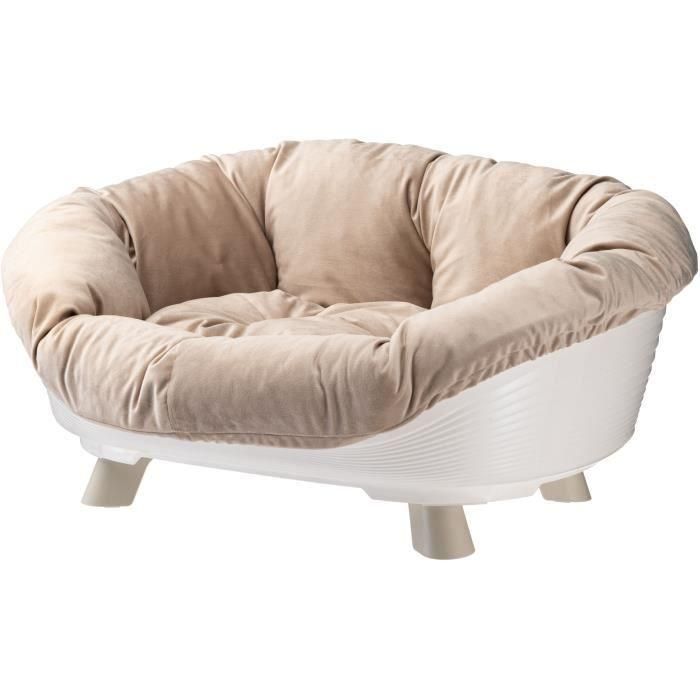 Ferplast FER8010690210018 Cesta Sofá Trono 6 para mascotas con cojín blanco Ferplast FER8010690210018 Cesta Sofá Trono 6 para mascotas con cojín blanco