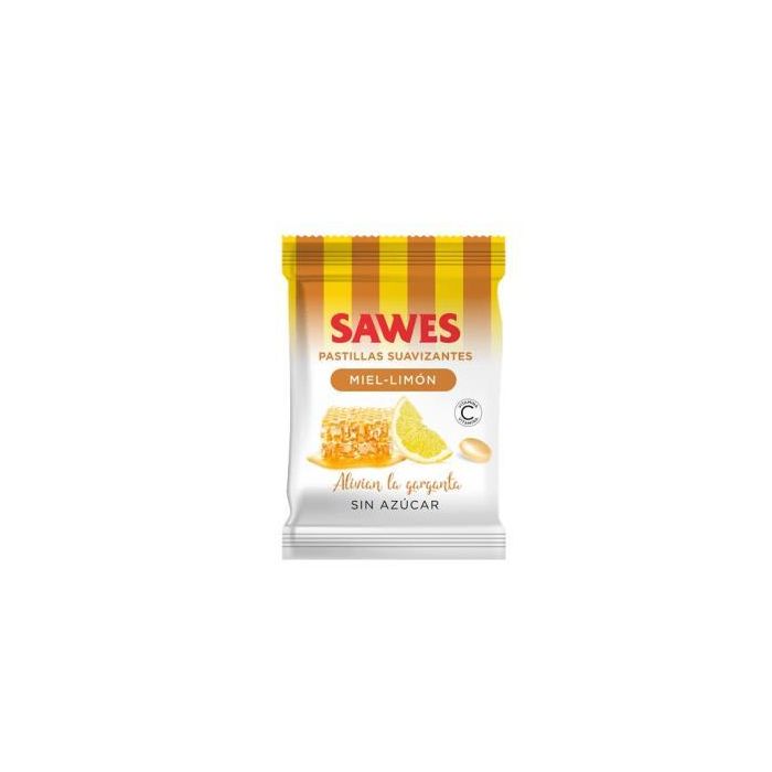 SAWES Pastillas Balsam Sin Azúcar Miel Limón Vitamina C 50g