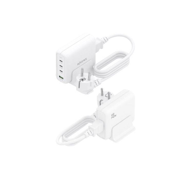 Aisens ASCH-140W4P055-W Cargador Sobremesa GaN 140W Carga Rápida con 3xUSB-C PD3.1 y 1xUSB-A QC3.0 Blanco 2 Aisens ASCH-140W4P055-W Cargador Sobremesa GaN 140W Carga Rápida con 3xUSB-C PD3.1 y 1xUSB-A QC3.0 Blanco 2
