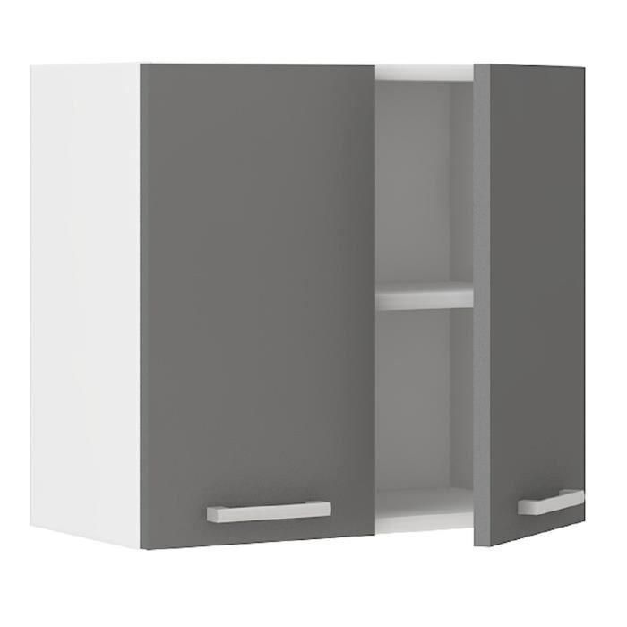 Ultra Mueble de cocina alto Gris, 2 puertas, 1 estante, 60x31x55 cm, melamina 16mm, alta calidad, europeo 1
