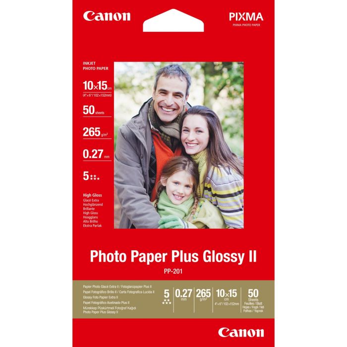 Canon Papel Fotográfico 10x15 Brillo PP-201