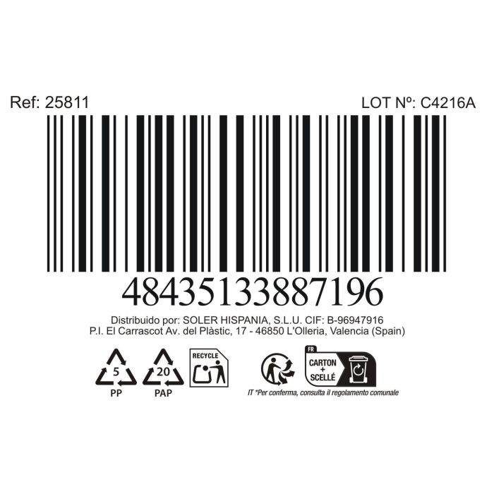 La Mediterranea Bol Triple Jimena 27 x 9.3 x 4.7 cm (24 Unidades) 2