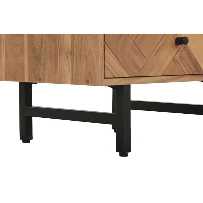 DKD Home Decor Mesita de Noche Moderna Espiga 40 x 50 x 50 cm Acacia y Metal 6