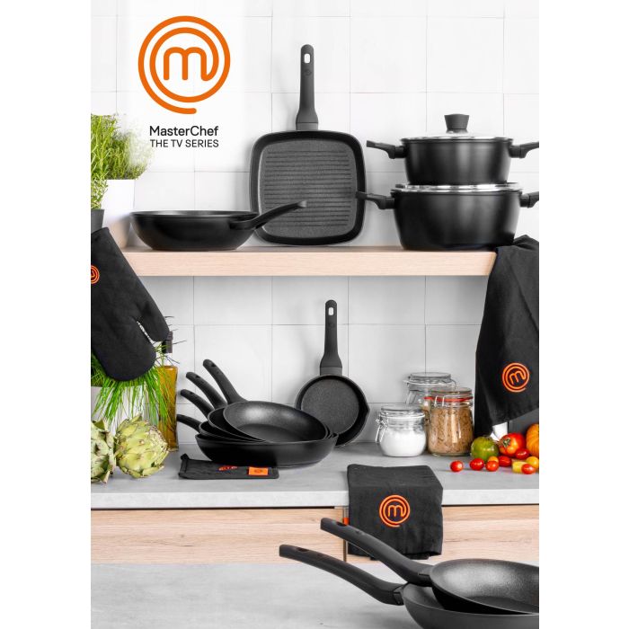 Masterchef Sartén Grill Aluminio Forjado 26 cm Antiadherente 3.0 mm (6 Unidades) 2 Masterchef Sartén Grill Aluminio Forjado 26 cm Antiadherente 3.0 mm (6 Unidades) 2