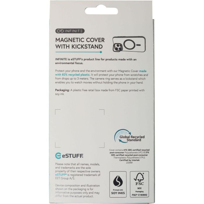eSTUFF iPhone 16 Pro Max INFINITE HELSINKI Magnetic Stand Cover - Black - 86% recycled Plastic 8 eSTUFF iPhone 16 Pro Max INFINITE HELSINKI Magnetic Stand Cover - Black - 86% recycled Plastic 8