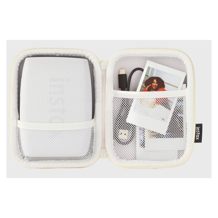 FUJIFILM Case para Instax mini Link 3 - Estuche Protector Arcilla Blanco, Resistente a Rayones y Suciedad, Ref 70100164447 1