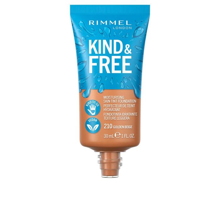 Rimmel London Base de Maquillaje Kind & Free Skin Tint Foundation Tono #210-Golden Beige Rimmel London Base de Maquillaje Kind & Free Skin Tint Foundation Tono #210-Golden Beige