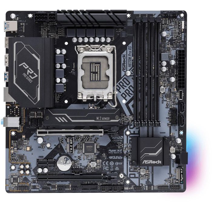ASROCK H670M PRO RS Placa Base Intel LGA 1700 DDR4 Micro ATX 1