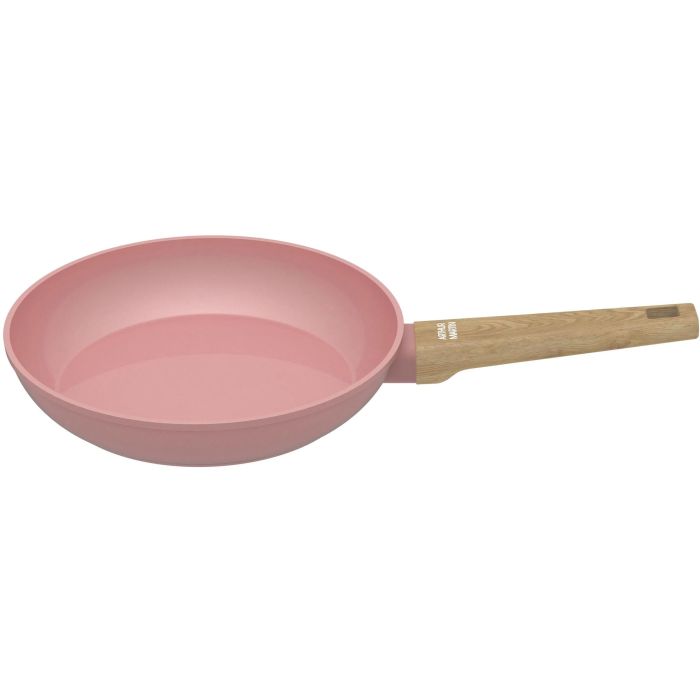 Arthur Martin Juego de 3 sartenes AM5388 - Aptas para todo tipo de fuegos, incluida inducción, Revestimiento cerámico, Ø 20-24-28 cm - Rosa 3