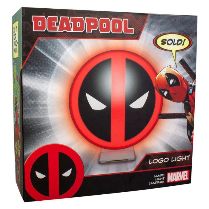 Lámpara decorativa Paladone Marvel Deadpool Logo Light/ USB 2