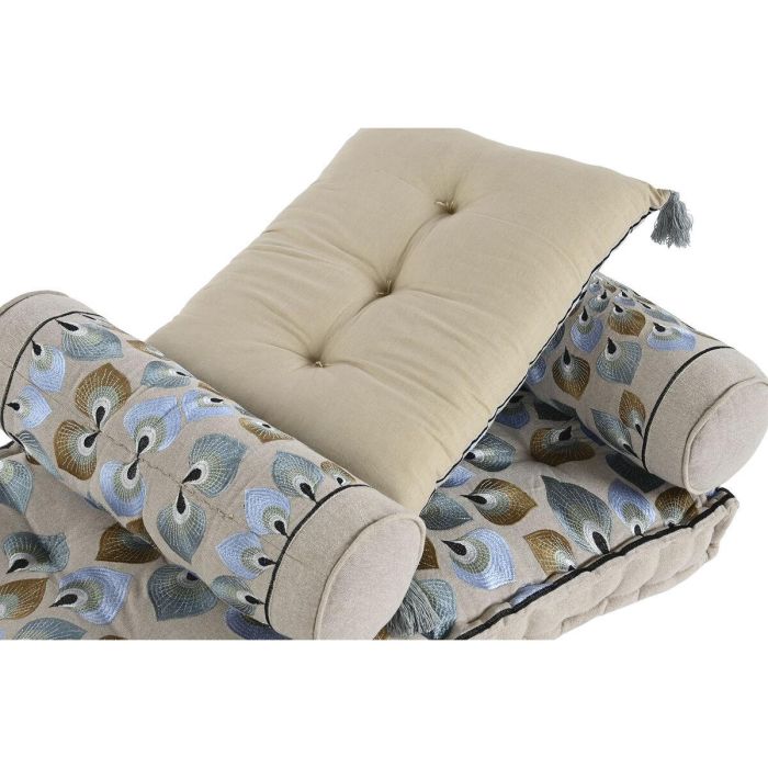 Sillon DKD Home Decor Azul Beige 55 x 18 x 90 cm Set de 4 2 Sillon DKD Home Decor Azul Beige 55 x 18 x 90 cm Set de 4 2