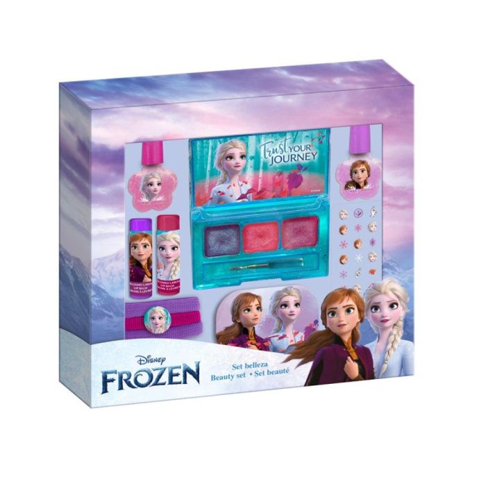 Frozen Set de Maquillaje Infantil con Personajes Anna y Elsa para Niñas - Kit de Belleza Completo de 4 Piezas para el Juego Creativo, Desde 3 Años