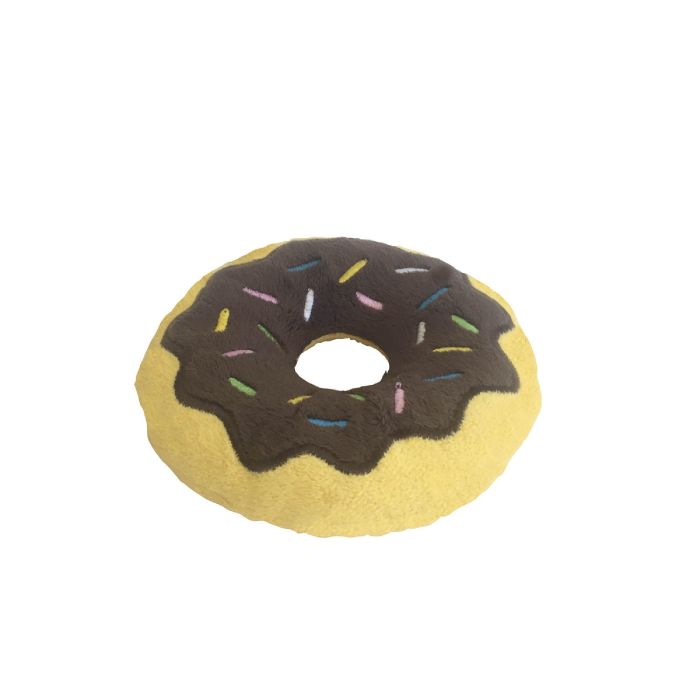Gloria Peluche para Perro Dognut Marrón Chocolate con sonido y textura crujiente, juguete interactivo para razas pequeñas y medianas 1 Gloria Peluche para Perro Dognut Marrón Chocolate con sonido y textura crujiente, juguete interactivo para razas pequeñas y medianas 1