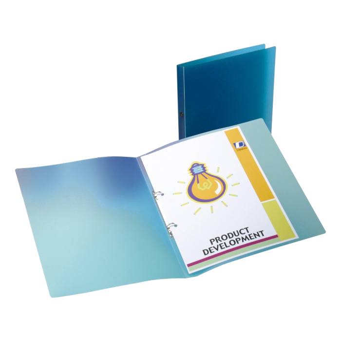 Liderpapel Carpeta 49072 2 Anillas Redondas Mini 15 mm Polipropileno DIN A4 Azul Translucido 1