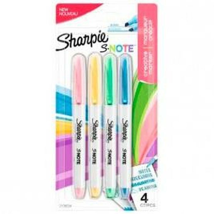 Set de Rotuladores Sharpie S-Note Multicolor 4 Piezas 1-3 mm (12 Unidades) 1 Set de Rotuladores Sharpie S-Note Multicolor 4 Piezas 1-3 mm (12 Unidades) 1